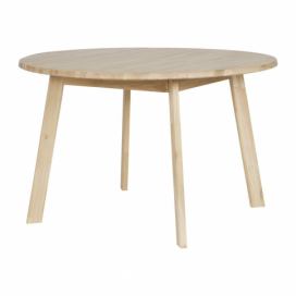 Jedálenský stôl z dubového dreva WOOOD Disc, Ø 120 cm
