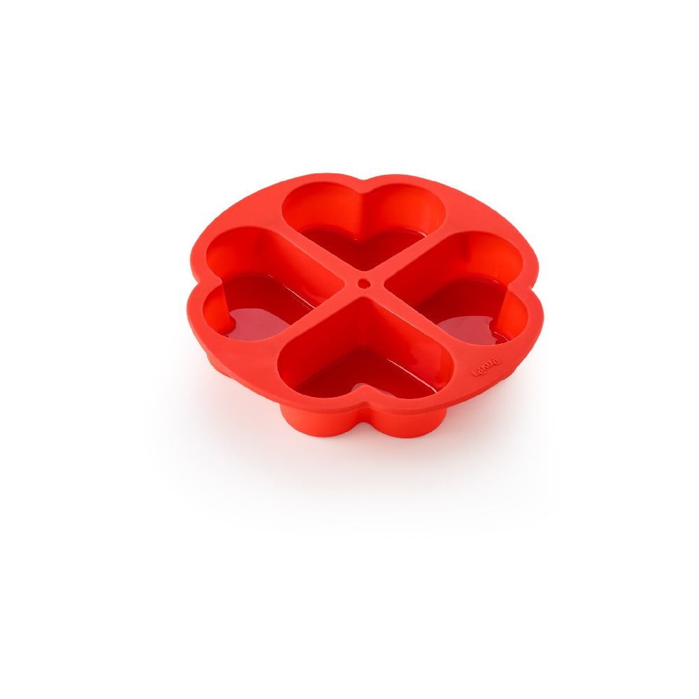 Červená silikónová deliaca forma na tortu v tvare srdca Lékué, ⌀ 25 cm - Bonami.sk