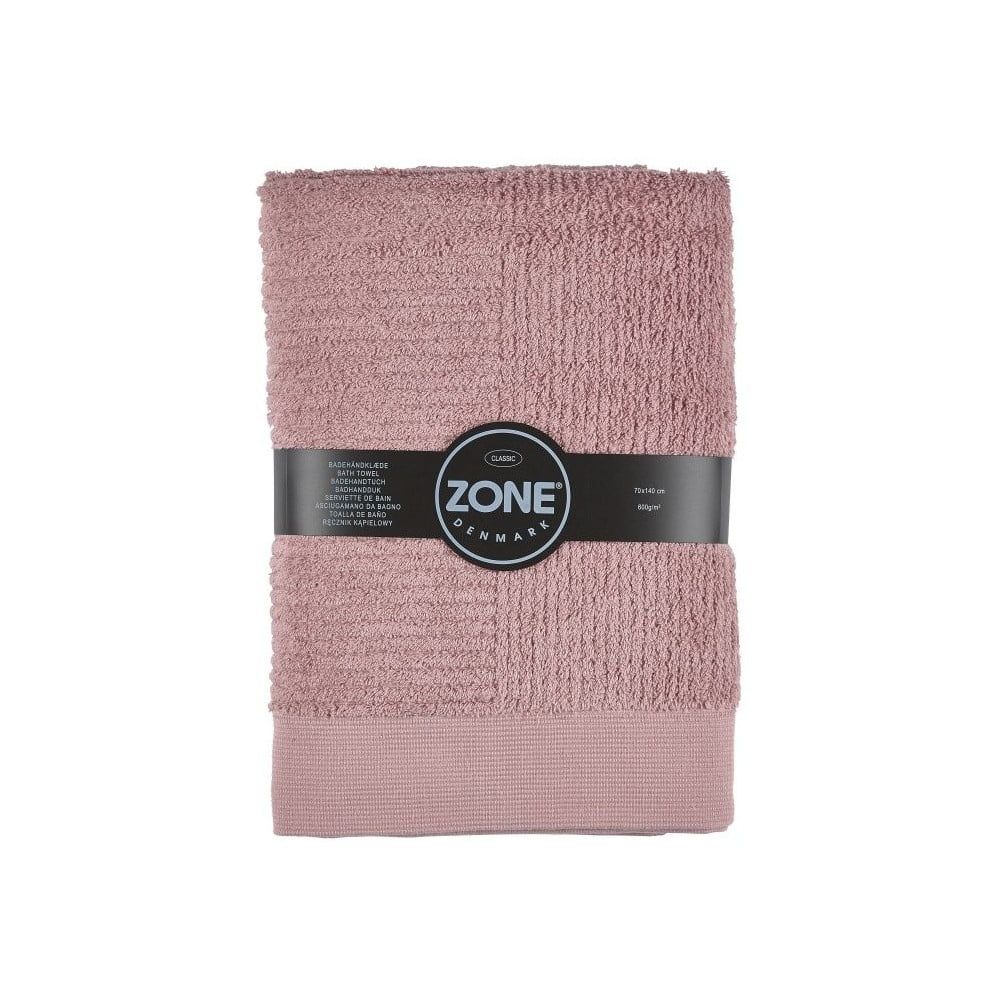 Ružová bavlnená osuška Zone Classic, 70 × 140 cm - Bonami.sk