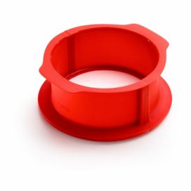 Červená silikónová rozbaľovacia forma na tortu Lékué Charlotte, ⌀ 18 cm