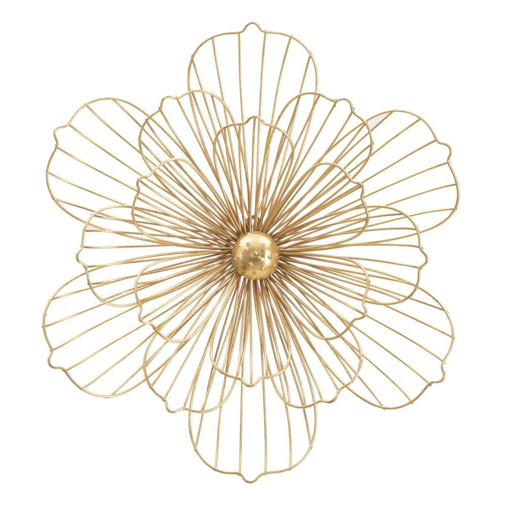 Nástenná dekorácia v zlatej farbe Mauro Ferretti Flower Stick, 50 × 47 cm - Bonami.sk