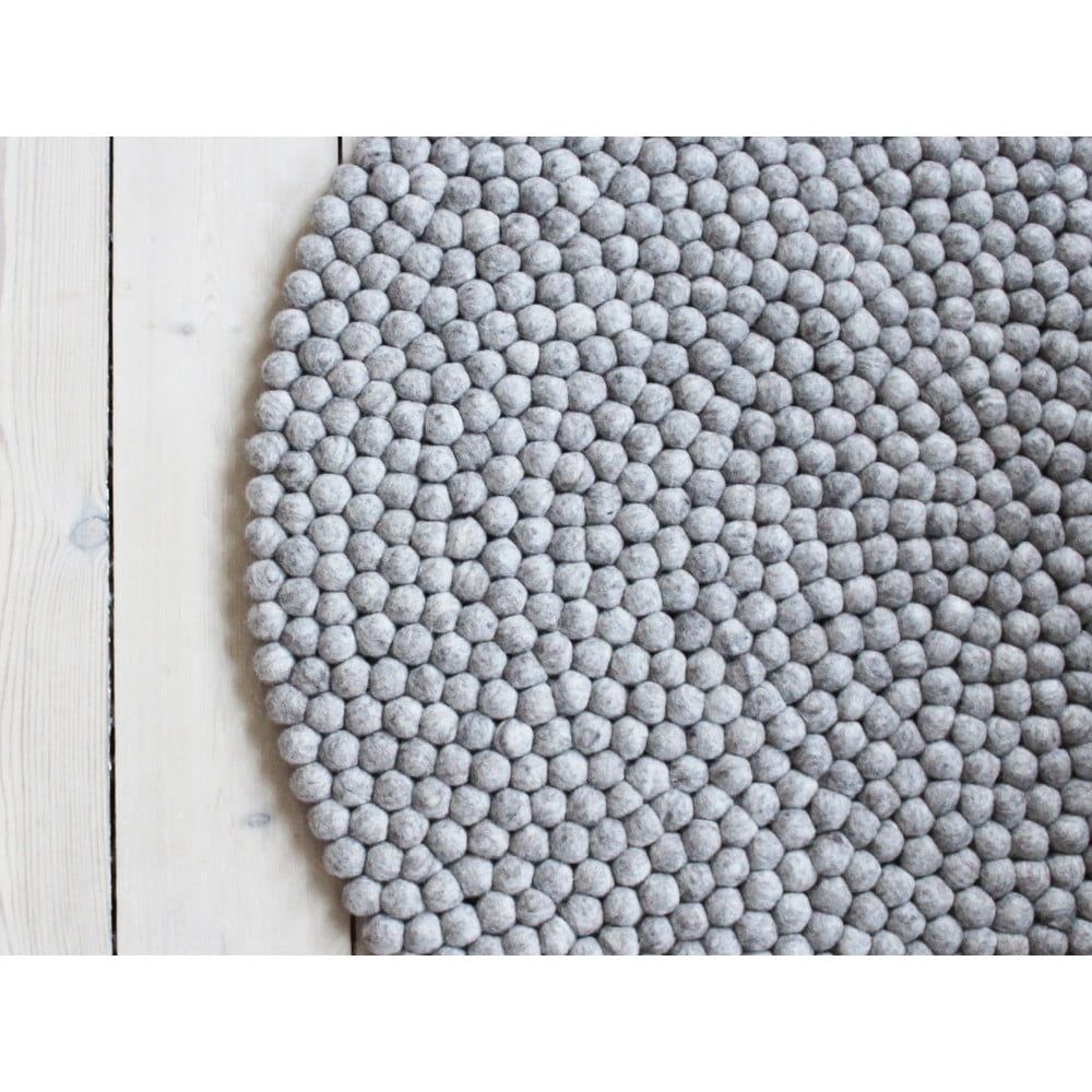 Pieskovohnedý guľôčkový vlnený koberec Wooldot Ball Rugs, ⌀ 90 cm - Bonami.sk