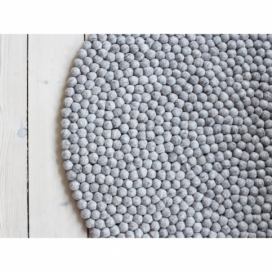 Pieskovohnedý guľôčkový vlnený koberec Wooldot Ball Rugs, ⌀ 90 cm