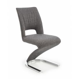 Jedálenská stolička K441 sivá / chróm Halmar