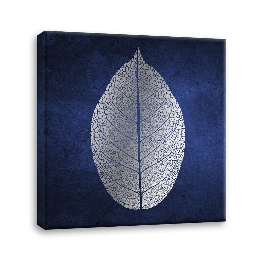 Obraz Styler Canvas Silver Uno White Leaf, 60 × 60 cm - Bonami.sk