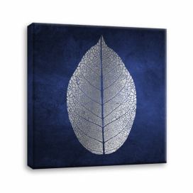 Obraz Styler Canvas Silver Uno White Leaf, 60 × 60 cm