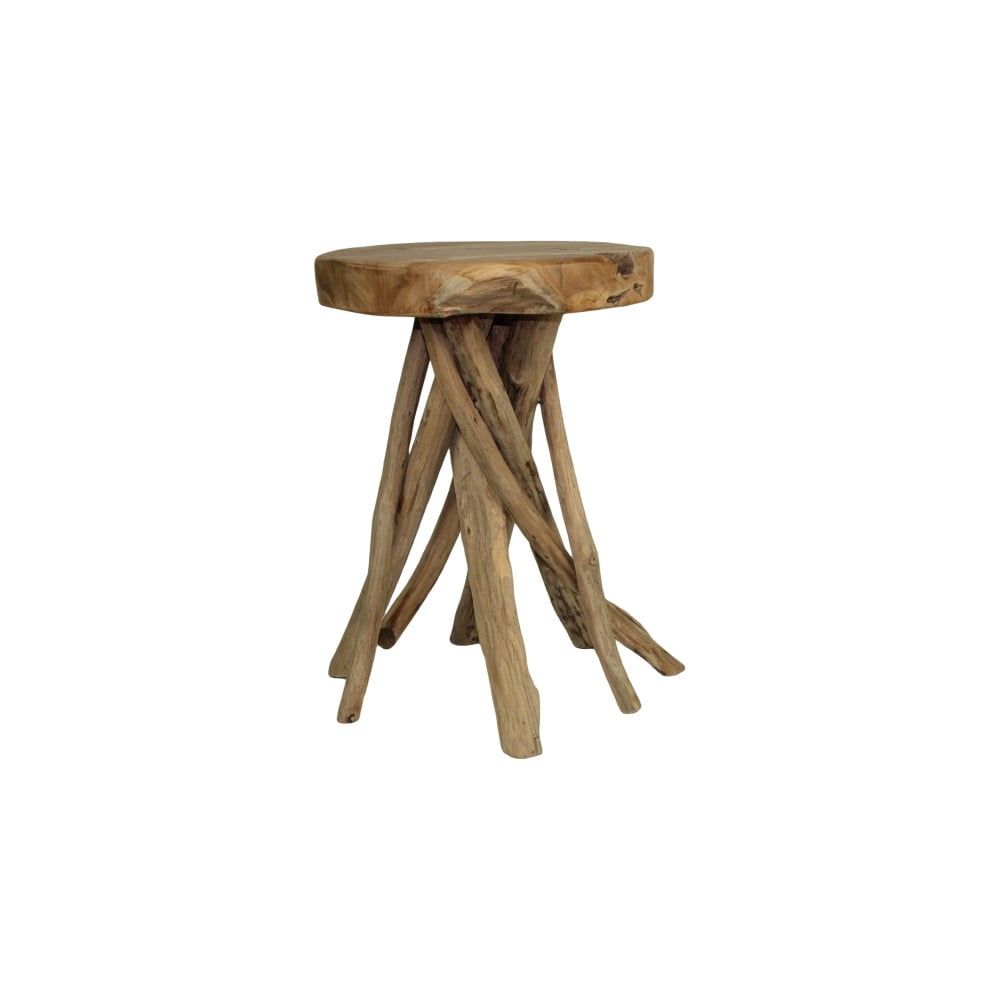 Stolička z teakového dreva HSM collection Branch, ⌀ 33 cm - Bonami.sk