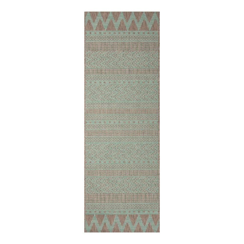 Zeleno-béžový vonkajší koberec Bougari Sidon, 70 x 200 cm - Bonami.sk