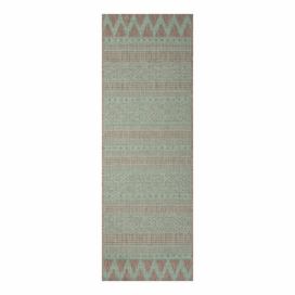 Zeleno-béžový vonkajší koberec Bougari Sidon, 70 x 200 cm