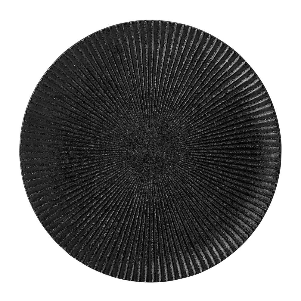 Čierny kameninový tanier Bloomingville Neri, ø 18 cm - Bonami.sk