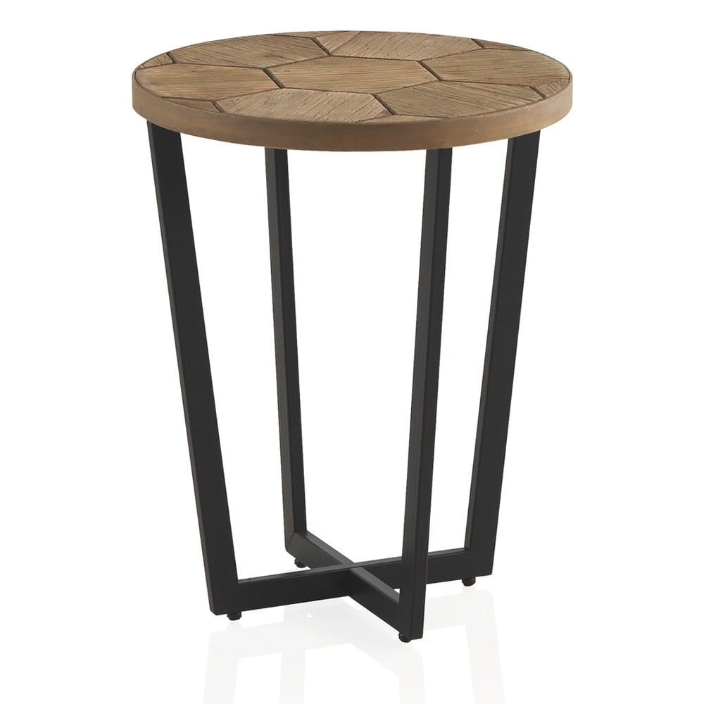 Odkladací stolík s čiernou železnou konštrukciou Geese Honeycomb - Bonami.sk