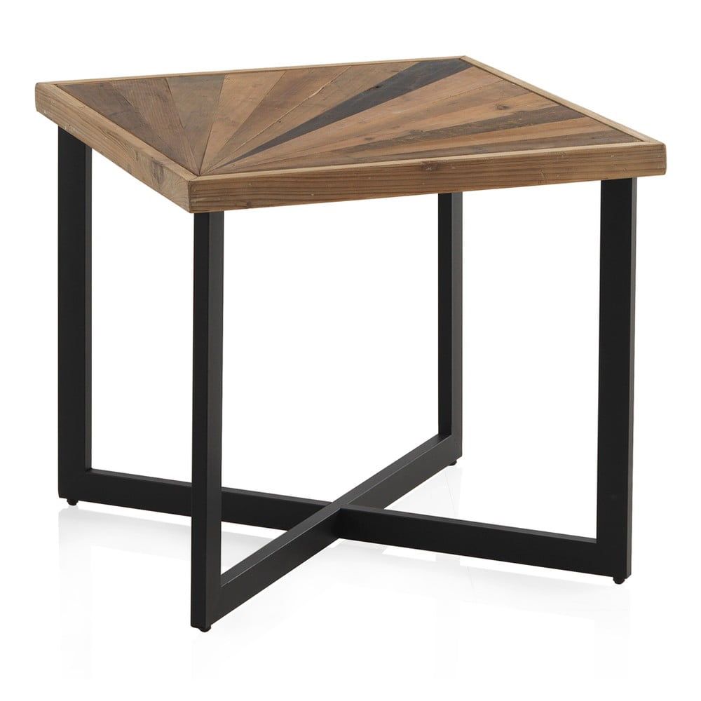 Konferenčný stôl s čiernou železnou konštrukciou Geese sunrays, 60 x 60 cm - Bonami.sk