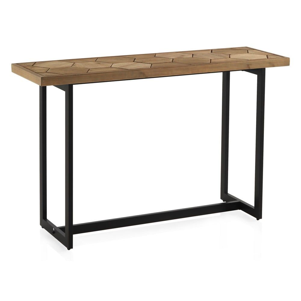 Konzolový stôl s čiernou železnou konštrukciou Geese Honeycomb - Bonami.sk