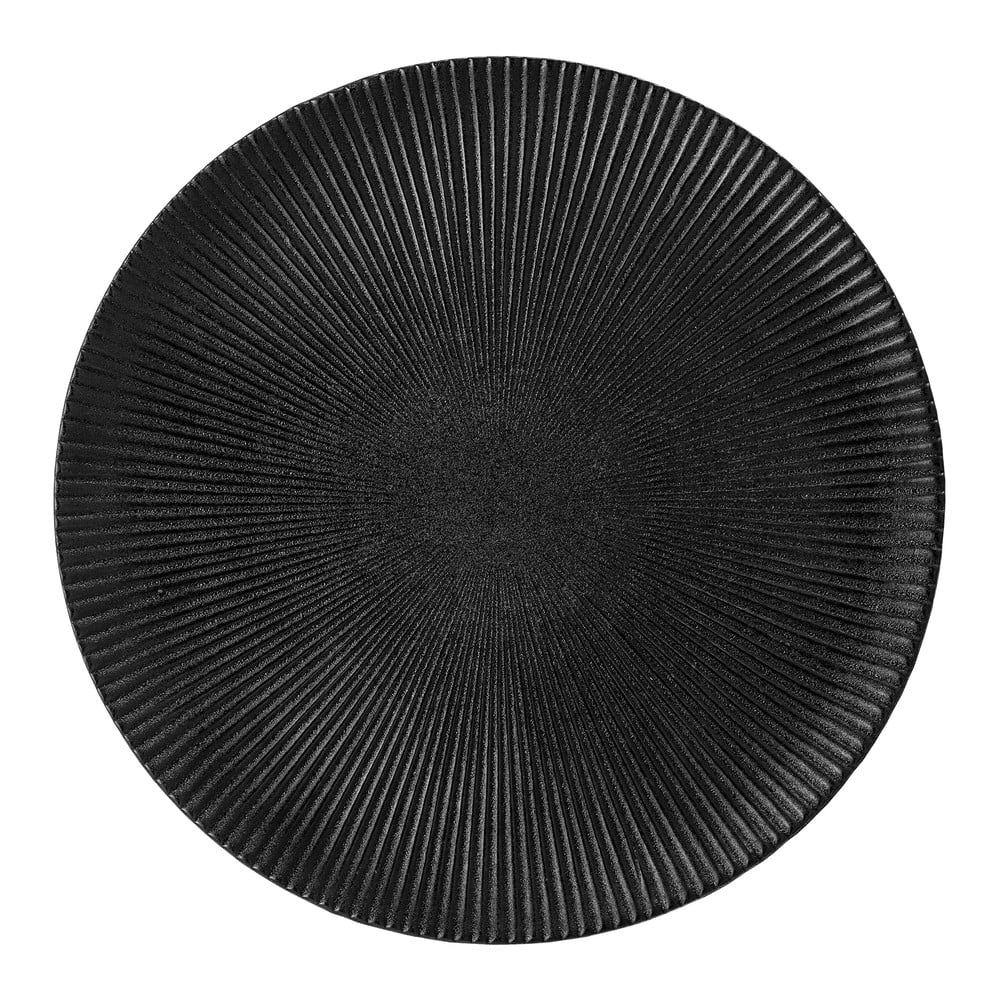 Čierny tanier z kameniny Bloomingville Neri, ø 29 cm - Bonami.sk