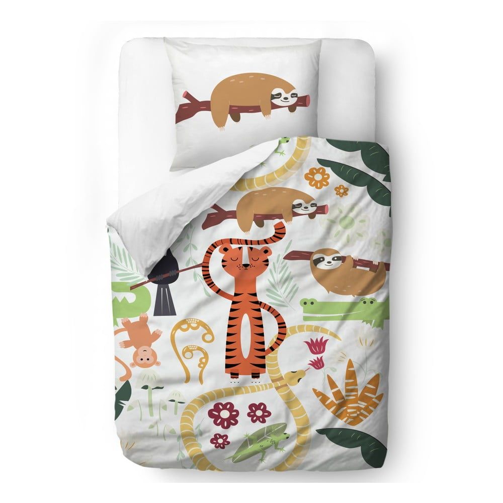 Bavlnené detské obliečky Mr. Little Fox Rain Forest Animals, 100 x 130 cm - Bonami.sk