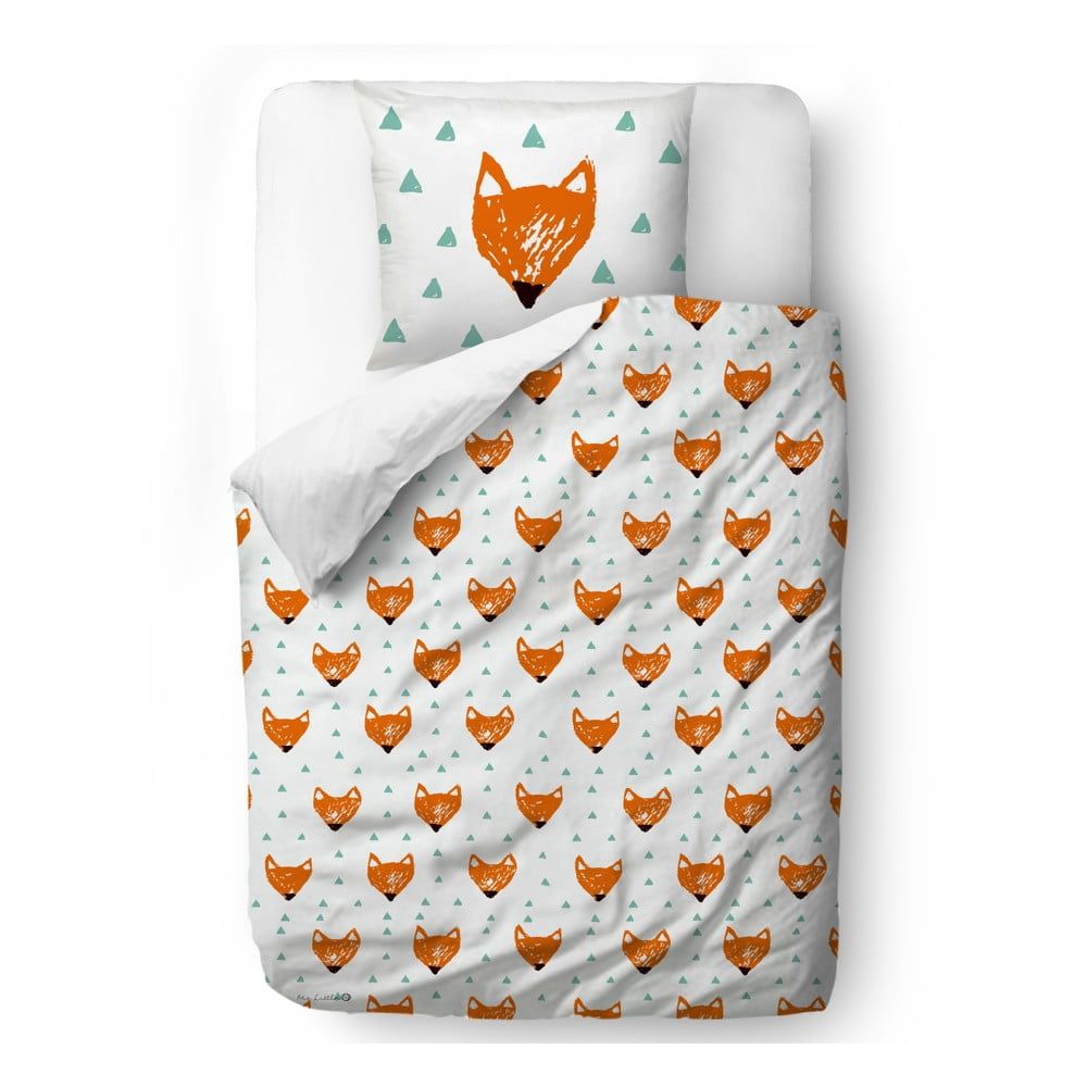 Bavlnené detské obliečky Mr. Little Fox Orange Heads, 100 x 130 cm - Bonami.sk