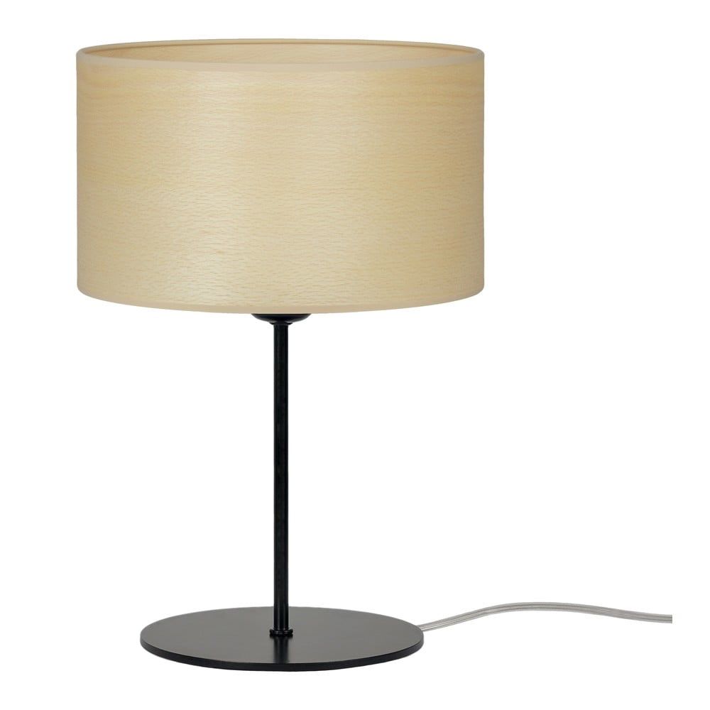 Béžová stolová lampa z prírodnej dyhy Sotto Luce Tsuru S Light, ⌀ 25 cm - Bonami.sk