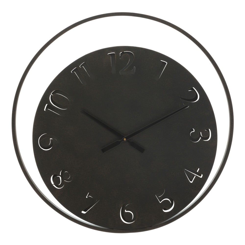 Čierne nástenné hodiny Mauro Ferretti Circle, ⌀ 60 cm - Bonami.sk