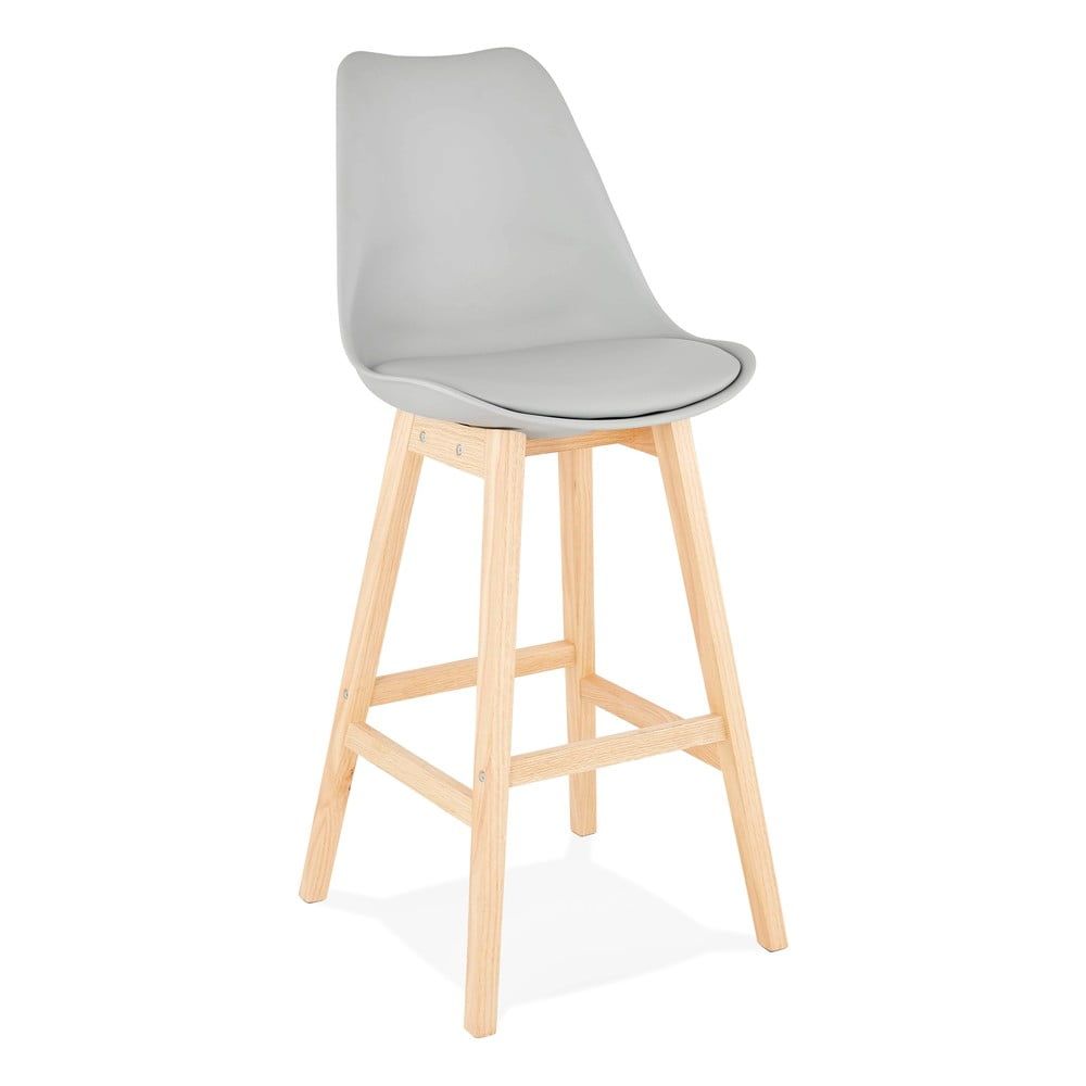 Sivá barová stolička Kokoon April, výška sedu 75 cm - Bonami.sk
