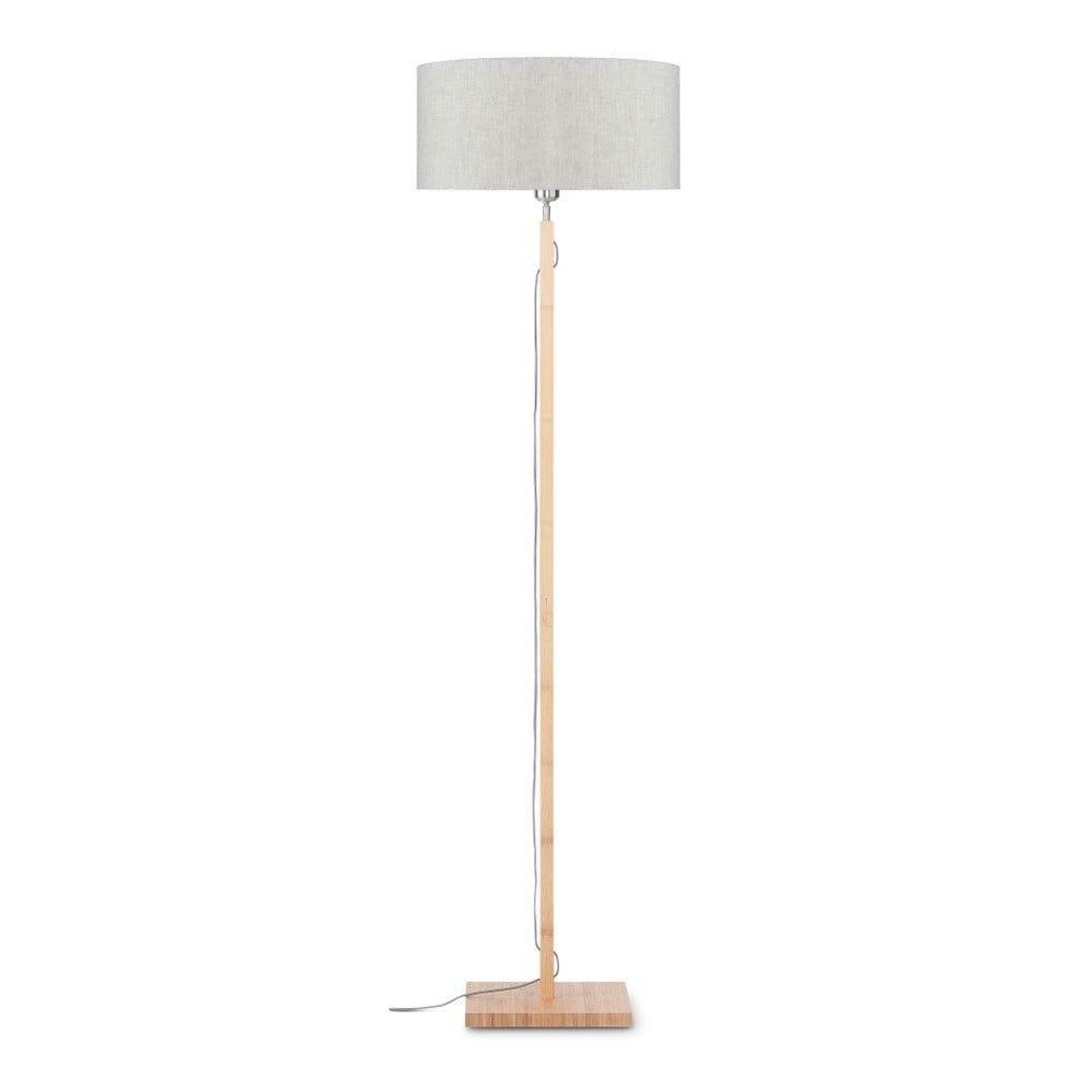 Stojacia lampa so svetlobéžovým tienidlom a konštrukciou z bambusu Good&Mojo Fuji - Bonami.sk