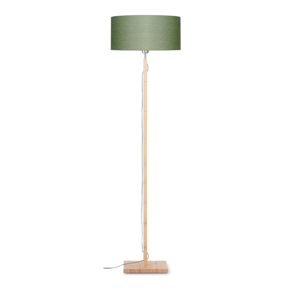 Stojacia lampa so zeleným tienidlom a konštrukciou z bambusu Good&Mojo Fuji - Bonami.sk