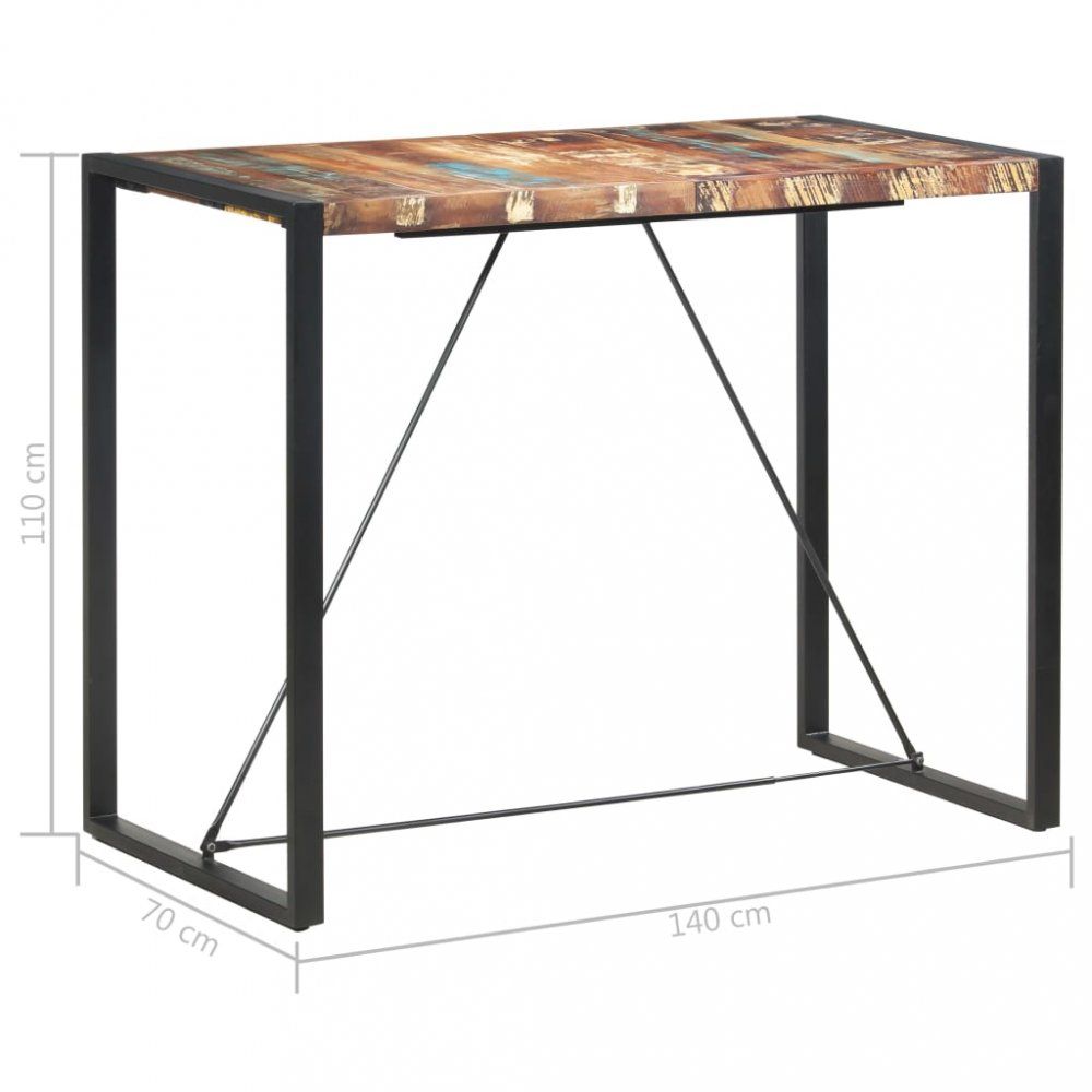 Barový stôl hnedá / čierna Dekorhome 140x70x110 cm - dekorhome.sk