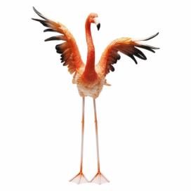 Dekoratívne socha Kare Design Flamingo Road Fly, výška 66 cm