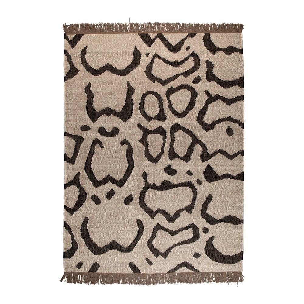 Béžovo-čierny vlnený koberec Dutchbone Ayaan, 200 x 300 cm - Bonami.sk