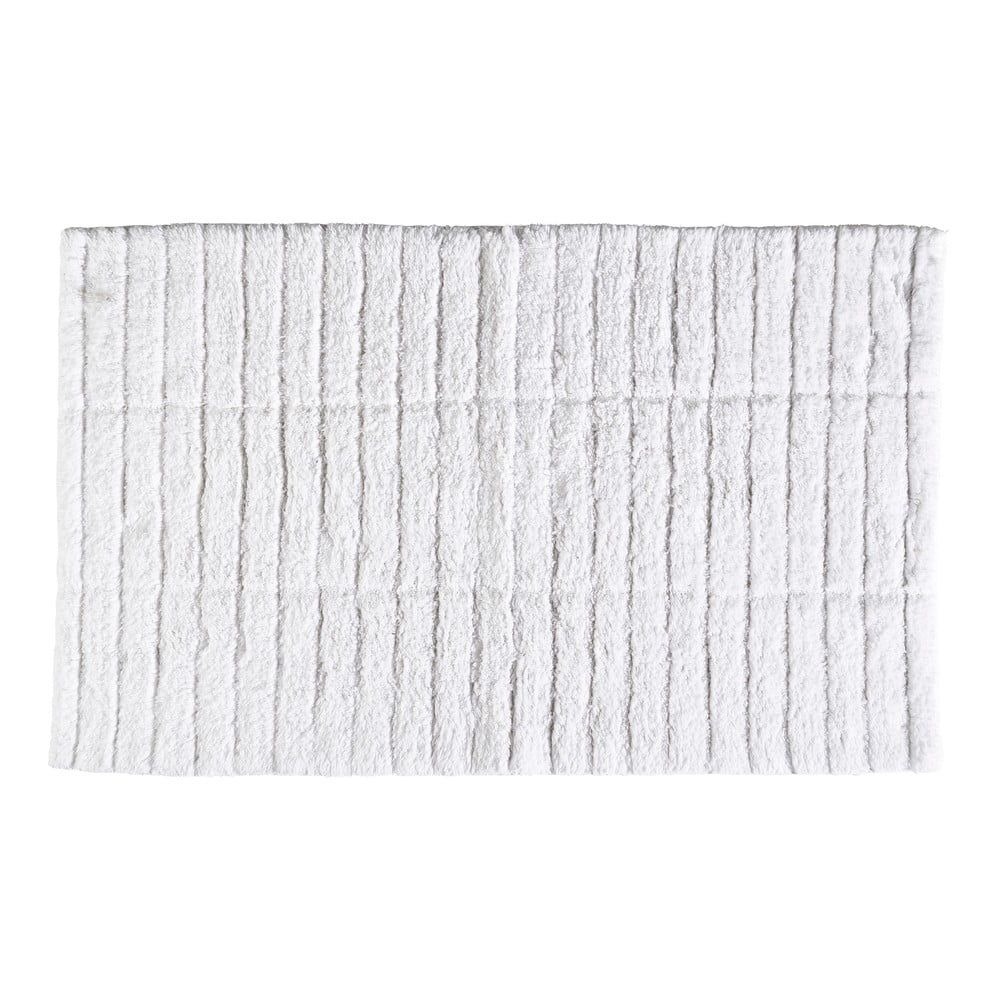 Biela bavlnená kúpeľňová predložka Zone Tiles, 80 x 50 cm - Bonami.sk