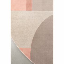 Ružovo-sivý koberec Zuiver Hilton, ø 240 cm