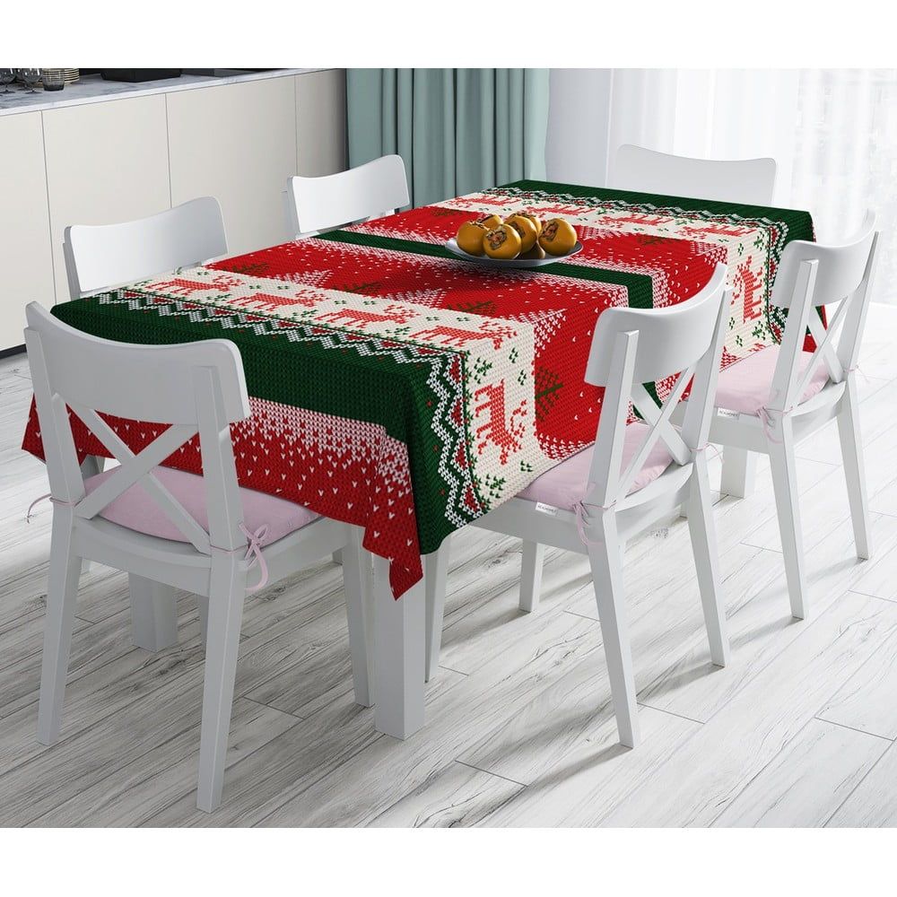 Vianočný obrus s prímesou bavlny Minimalist Cushion Covers Merry Christmas, 140 x 180 cm - Bonami.sk