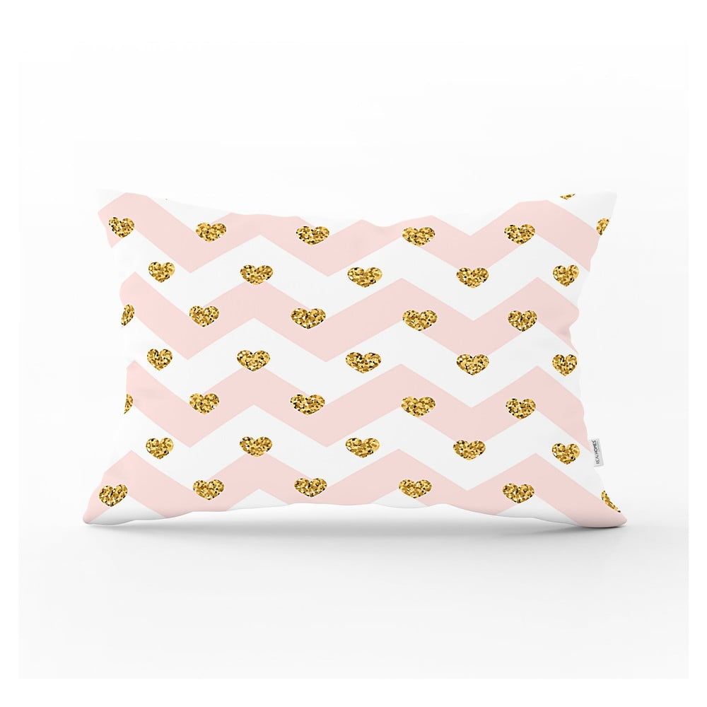 Dekoratívna obliečka na vankúš Minimalist Cushion Covers Gold Hearts, 35 x 55 cm - Bonami.sk