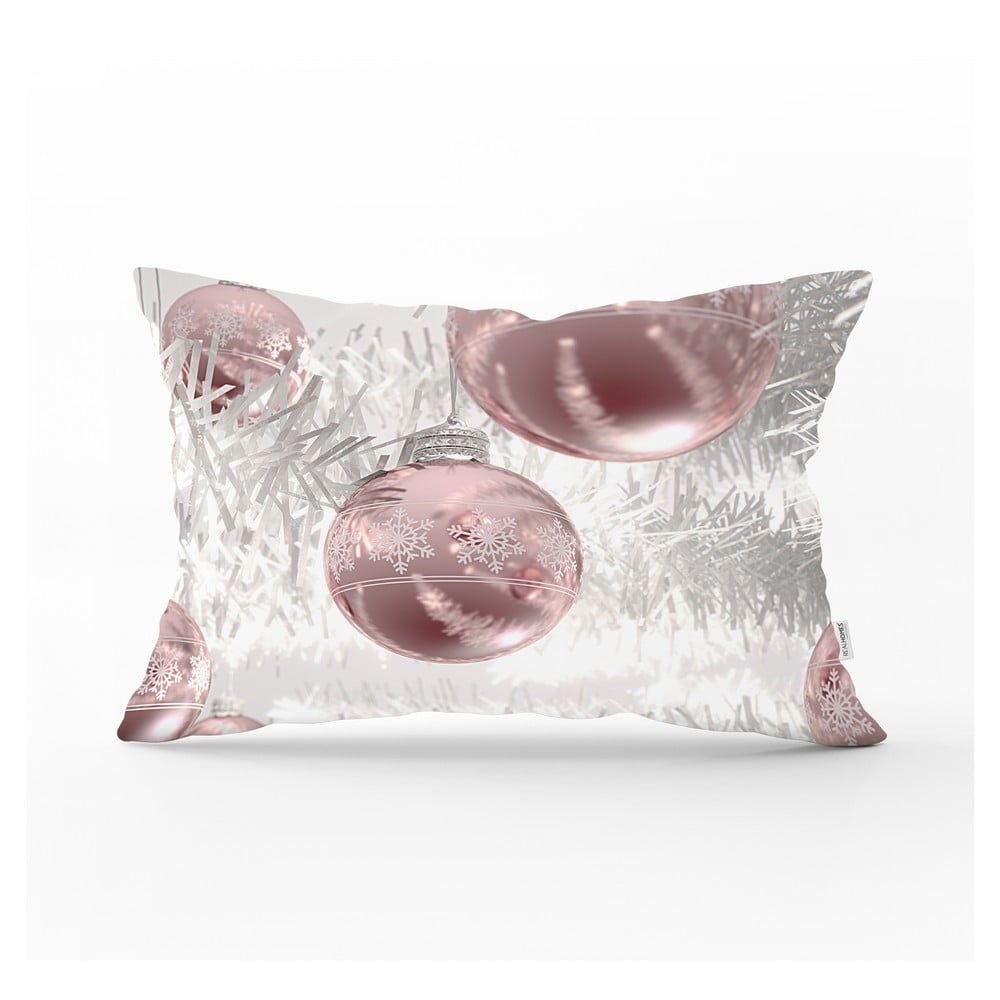 Vianočná obliečka na vankúš Minimalist Cushion Covers Pinkish Ornaments, 35 x 55 cm - Bonami.sk