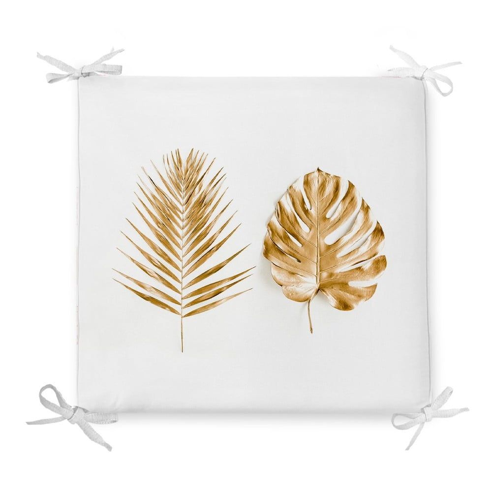 Sedák s prímesou bavlny Minimalist Cushion Covers Golden Leaves, 42 x 42 cm - Bonami.sk