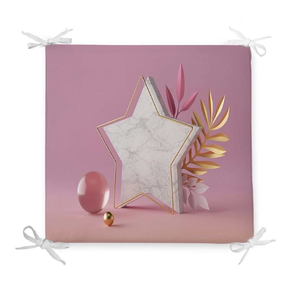 Sedák s prímesou bavlny Minimalist Cushion Covers Pink Star, 42 x 42 cm - Bonami.sk