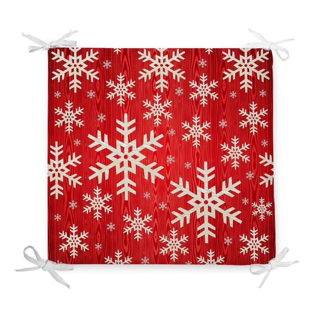 Vianočný sedák s prímesou bavlny Minimalist Cushion Covers Snowflakes, 42 x 42 cm - Bonami.sk