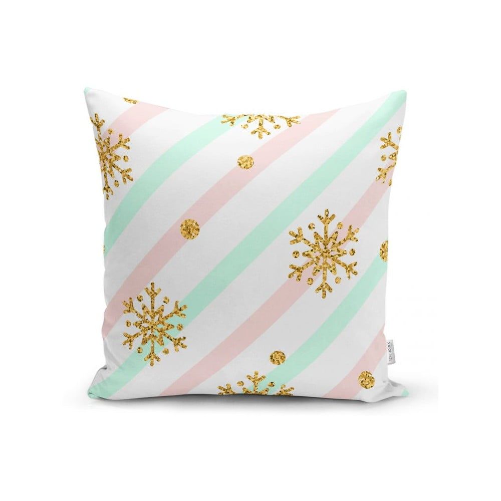 Vianočná obliečka na vankúš Minimalist Cushion Covers Pinky Snowflakes, 42 x 42 cm - Bonami.sk
