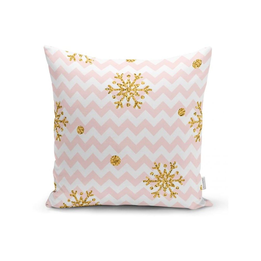 Vianočná obliečka na vankúš Minimalist Cushion Covers Golden Snowflakes, 42 x 42 cm - Bonami.sk