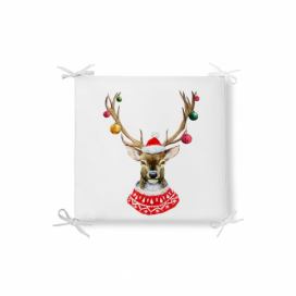 Vianočný sedák s prímesou bavlny Minimalist Cushion Covers Merry Reindeer, 42 x 42 cm