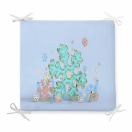 Vianočný sedák s prímesou bavlny Minimalist Cushion Covers Pastel Snowflake, 42 x 42 cm
