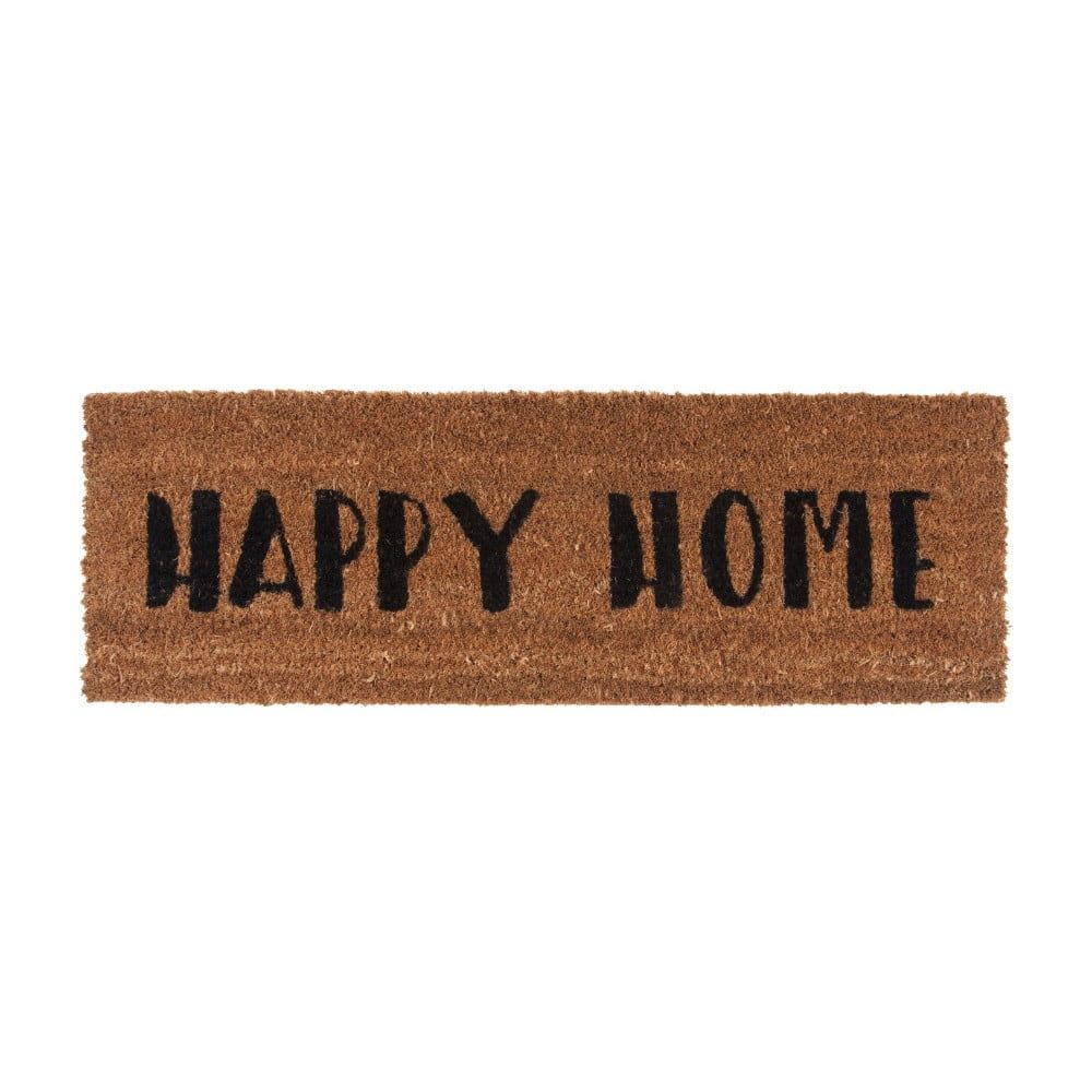 Rohožka s čiernym nápisom PT LIVING Happy Home, 26 × 75 cm - Bonami.sk