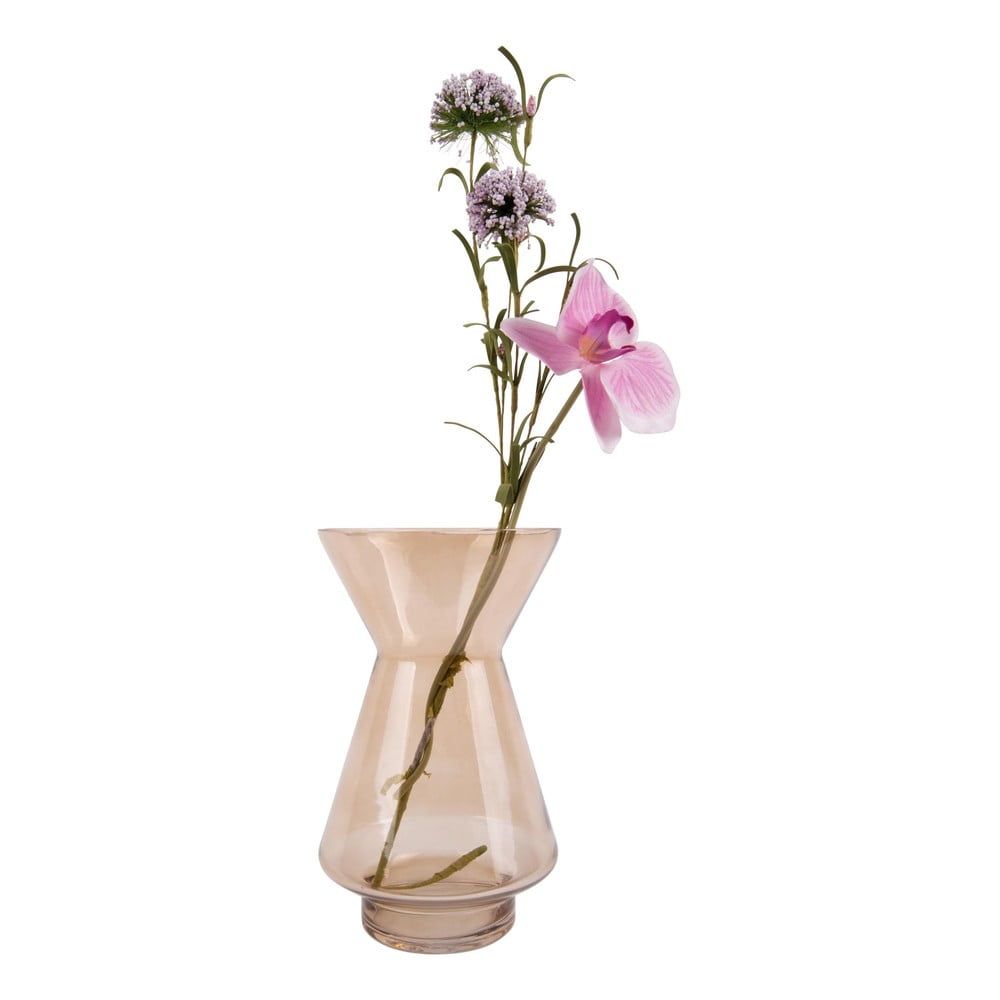 Pieskovohnedá sklenená váza PT LIVING Glow, výška 22 cm - Bonami.sk