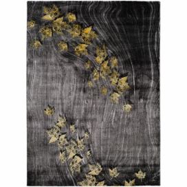 Tmavosivý koberec Universal Poet Leaf, 140 x 200 cm