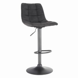 KONDELA Lahela barová stolička sivá / čierna