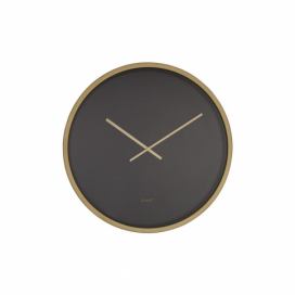 Čierno-mosadzné nástenné hodiny Zuiver Time Bandit
