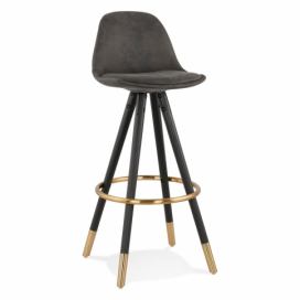 Čierna barová stolička Kokoon Bruce, výška sedenia 75 cm