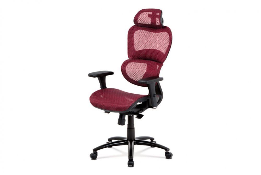 Kancelárska stolička KA-A188 sieťovina / kov Autronic Červená - dekorhome.sk