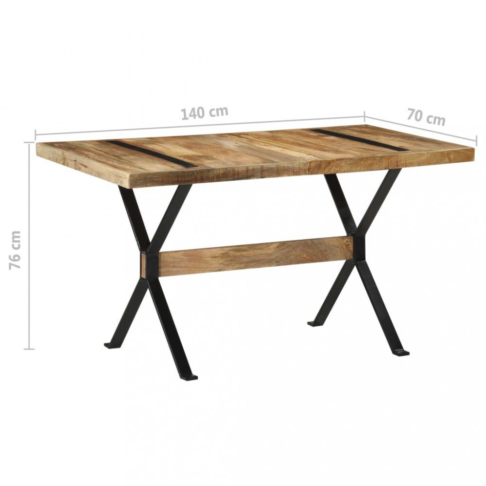 Jedálenský stôl drevo / oceľ Dekorhome 160x80x76 cm - dekorhome.sk