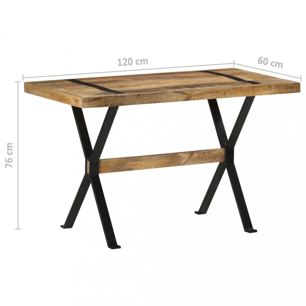 Jedálenský stôl drevo / oceľ Dekorhome 120x60x76 cm - dekorhome.sk