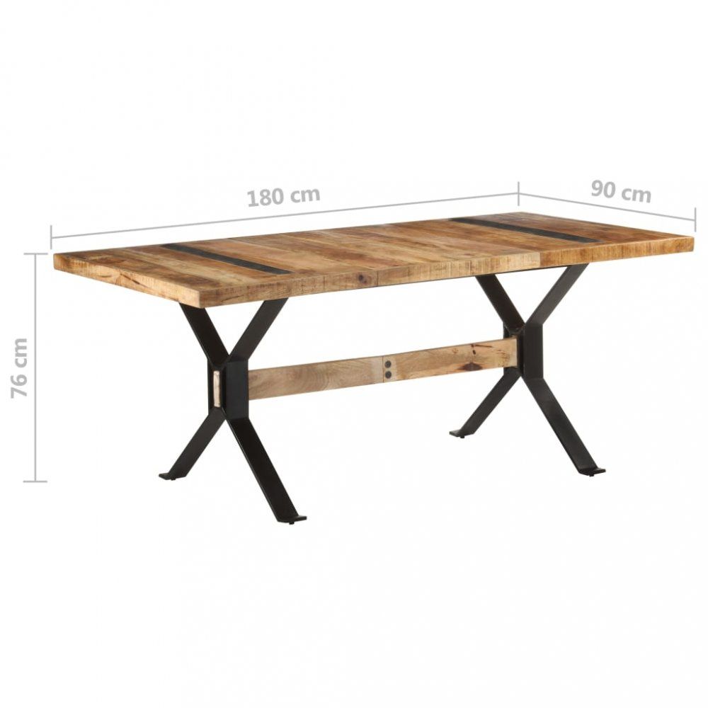 Jedálenský stôl drevo / oceľ Dekorhome 180x90x76 cm - dekorhome.sk